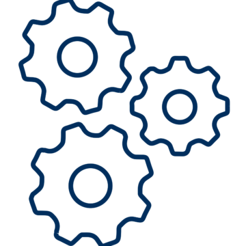 Interlocking gears icon
